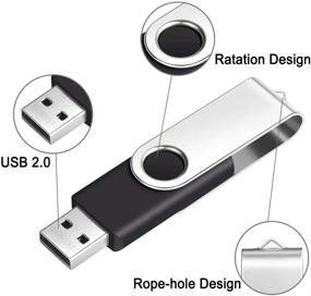 img 1 attached to 10-Pack FEBNISCTE 1GB USB 2.0 Flash Drives - Portable Swivel Zip Drive 1 GB Memory Sticks Bulk Multipack Black Pen Drives with Led Indicator, Data Storage U Disk
