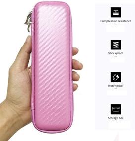 img 3 attached to 🖊️ YINVA Pen Case for Apple Pencil Generation 2, Apple Pen 1st Gen Accessories Storage Box for Stylus Pen Holder with iPad Cable Charger Head Carrying Case - Pink