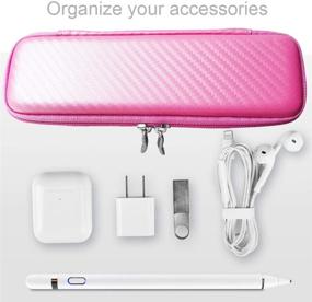 img 2 attached to 🖊️ YINVA Pen Case for Apple Pencil Generation 2, Apple Pen 1st Gen Accessories Storage Box for Stylus Pen Holder with iPad Cable Charger Head Carrying Case - Pink