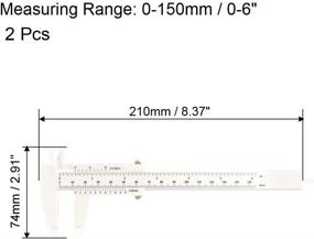 img 2 attached to Uxcell Vernier Caliper Plastic Measuring Test, Measure & Inspect in Dimensional Measurement