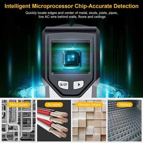 img 2 attached to Advanced 5-in-1 Stud Finder Wall Scanner with Intelligent Microprocessor Chip and HD LCD Display - Locate Studs, AC Wires, Metal Studs, Joists, and Pipes with Precision