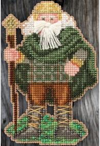 img 2 attached to 🎅 Ireland Santa Christmas Ornament Kit – Beaded Counted Cross Stitch Mill Hill 2015 Celtic Santas MH205303