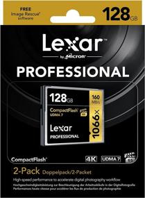 img 3 attached to Lexar Professional CompactFlash Card 128GB 2-Pack: High-Speed 1066x with up to 160MB/s Read for Pro Photographers, Videographers, Enthusiasts