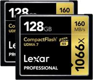 lexar professional compactflash card 128gb 2-pack: high-speed 1066x with up to 160mb/s read for pro photographers, videographers, enthusiasts логотип