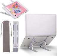 🖥️ qlkunla laptop stand: adjustable aluminum riser for 10-15.6” laptops, foldable & portable cooling notebook mount logo
