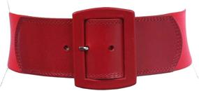 img 4 attached to Womens Elastic Waist Leather Stretch Women's Accessories and Belts