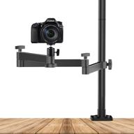 📷 ulanzi camera desk mount stand - flexible arm with overhead camera mount | articulated arm, 360° rotatable ball head | aluminum desk mounting stand for ring light, dslr camera, webcam, panel light logo