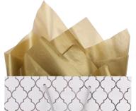 🎁 shop cleverdelights metallic gold premium tissue paper - 100 sheets - 20" x 30" - gift wrap paper logo