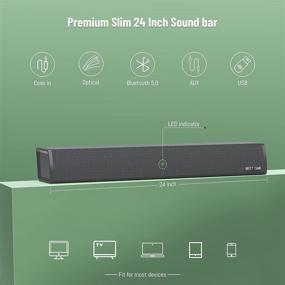 img 3 attached to 🔊 Bestisan 80W Sound Bar for TV - Wired & Wireless Bluetooth 5.0 Speaker - 2.0 Channel - 3 EQ Modes - Wall Mountable