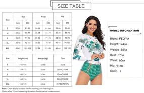 img 1 attached to Printed Swimsuits Athletic Swimwear Bathing Women's Clothing