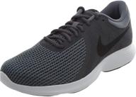 👟 nike revolution running shoe - black/dark grey/white логотип