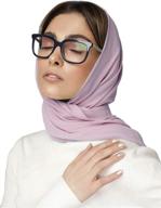 🌸 lavender chiffon women's scarves & wraps: elegant knotted new york accessories logo