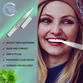 img 3 attached to 🦷 Bright White Smiles Teeth Whitening Pen - 35% Carbamide Peroxide, Made in USA, 2cc Whitener Kit with Storage Tube