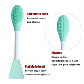 img 2 attached to 🧖 Aledy 2 in 1 Silicone Face Mask Brushes: Facial Mud Mask Applicator & Cleansing Tool