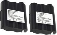 🔋 2-pack rechargeable replacement battery for midland batt5r / avp7 / frs-005 / lxt210 / gxt-300 / gxt-325 / gxt-550 / gxt-555 / gxt-700 / gxt-710 / gxt720 / gxt750 / gxt-775 / gxt-795 and more: improved power solution logo