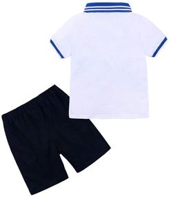 img 3 attached to Little Summer Outfits Soccer Sleeve Boys' Clothing for Clothing Sets