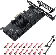 💾 mzhou 16-портовая sata pcle expansion card - расширьте свое хранилище с помощью 6 устройств sata 3.0 и 16 кабелей! логотип