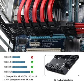 img 3 attached to 💾 MZHOU 16-портовая SATA PCle Expansion Card - Расширьте свое хранилище с помощью 6 устройств SATA 3.0 и 16 кабелей!