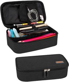 img 4 attached to 🎒 RAGZAN Big Capacity Pencil Case- Oxford Cloth, Black- Ideal for Back to School