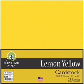 img 3 attached to 🍋 Lemon Yellow Cardstock - High-Quality 12x12 Inch - 100Lb Cover - 25 Sheets - Clear Path Paper: Perfect for Crafts & DIY Projects