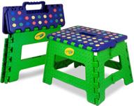 crayola 9-inch folding step stool (1 pack) - kids color learning, toddler step stool, kitchen helper, potty training tool, 300 lb capacity logo