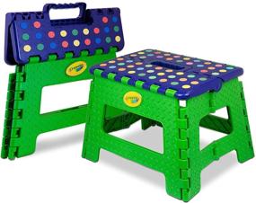 img 4 attached to Crayola 9-inch Folding Step Stool (1 Pack) - Kids Color Learning, Toddler Step Stool, Kitchen Helper, Potty Training Tool, 300 lb Capacity
