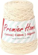 home cotton yarn-solid cone-cream by premier yarns 1033-02 logo