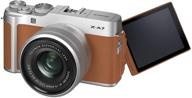 fujifilm x-a7 mirrorless digital camera with xc15-45mm f3.5-5.6 ois 📷 pz lens, camel - high-quality capture and versatility for stunning moments logo