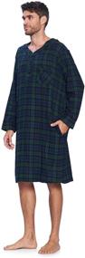 img 3 attached to 👕 Men's Sleepwear: Ashford Brooks Flannel Henley Nightshirt - Comfortable Lounge Clothing