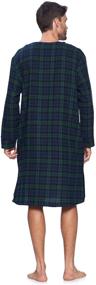 img 1 attached to 👕 Men's Sleepwear: Ashford Brooks Flannel Henley Nightshirt - Comfortable Lounge Clothing