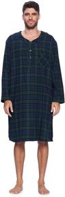 img 4 attached to 👕 Men's Sleepwear: Ashford Brooks Flannel Henley Nightshirt - Comfortable Lounge Clothing