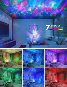 img 3 attached to 🌌 Aurora Borealis White Noise Sound Machine + Bluetooth Speaker/Timer/Remote, LED Moving Psychedelic Northern Ceiling Night Light - Relax Therapy Gift for Adults, Teens, Babies & Kids