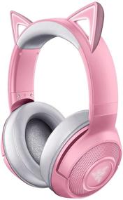 img 4 attached to 🐱 Upgrade Your Gaming with Razer Kraken BT Kitty Edition: Low Latency Bluetooth 5.0, Custom-Tuned Drivers, Beamforming Mic, & Chroma Lighting | Quartz Pink