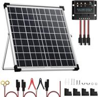 🌞 sunsul 20w 12v solar panel kit battery maintainer trickle charger, waterproof 5a 12v/24v pwm solar charge controller, adjustable mount bracket – 20 watt with accessories logo