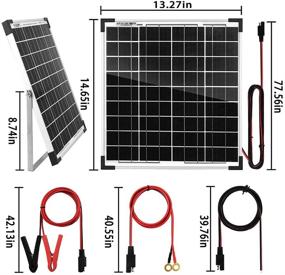 img 3 attached to 🌞 SUNSUL 20W 12V Solar Panel Kit Battery Maintainer Trickle Charger, Waterproof 5A 12V/24V PWM Solar Charge Controller, Adjustable Mount Bracket – 20 Watt with Accessories