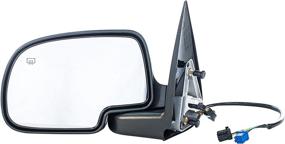 img 3 attached to 🔍 High-Quality Driver Side Mirror for Cadillac Escalade, Chevy Avalanche, Silverado, Suburban HD Tahoe, GMC Sierra, Yukon XL 1500 2500 3500 2003-2007 - Textured, Power Operated, Heated, Manual Folding GM1320293