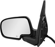 🔍 high-quality driver side mirror for cadillac escalade, chevy avalanche, silverado, suburban hd tahoe, gmc sierra, yukon xl 1500 2500 3500 2003-2007 - textured, power operated, heated, manual folding gm1320293 logo