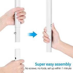 img 1 attached to 👕 Efficient White Garment Rack with Double Rod, Trending Design for Hanging Clothes, Rolling Organizer on Wheels