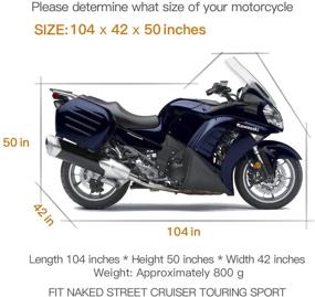 img 2 attached to 🏍️ Ultimate Waterproof Motorcycle Cover: All-Weather Protection for 104 inches XXL Motorcycles like Honda, Yamaha, Suzuki, Harley and More - 210T Oxford Durable & Tear-Proof