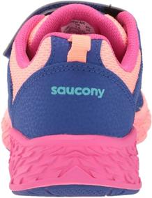 img 2 attached to Saucony Alternative Closure Running Fuchsia Girls' Shoes and Athletic