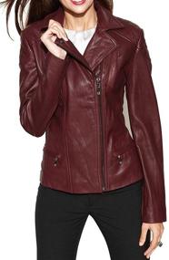 img 3 attached to 🧥 Women's Bambert Lambskin Genuine Leather Biker Jacket by Captain Cory