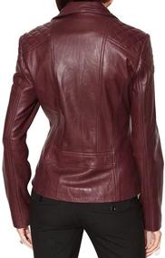 img 2 attached to 🧥 Women's Bambert Lambskin Genuine Leather Biker Jacket by Captain Cory