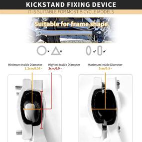img 1 attached to Adjustable Aluminium Alloy Bike Kickstand - Universal Bicycle Side Stand for 22 24 26 28 Inch Mountain Bike/700 Road Bike/BMX/MTB - OLEKURT Bike Kickstand