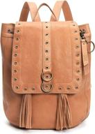 frye co evie backpack cognac logo