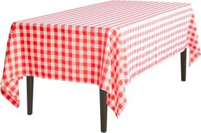 img 4 attached to 🍽️ 102 Inch Checker Rectangular Tablecloth by LinenTablecloth