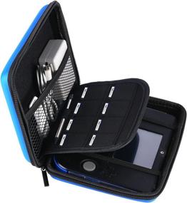 img 4 attached to 🎮 AKWOX Nintendo 2DS Carrying Case: Blue with 8 Game Holders