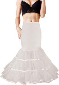 img 4 attached to 🧜 Shimaly Women's Mermaid Petticoat Fishtail Underskirt: Enhance your Mermaid Wedding Dress Appearance!