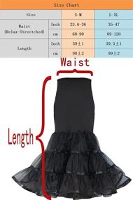img 1 attached to 🧜 Shimaly Women's Mermaid Petticoat Fishtail Underskirt: Enhance your Mermaid Wedding Dress Appearance!