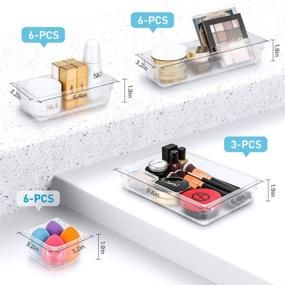 img 3 attached to 🗄️ Organize with Ease: Kootek 21 Pcs Drawer Organizer Trays for Bathroom, Kitchen, and Office