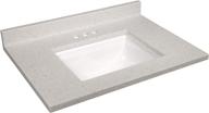 🛁 design house 563536 frost cultured marble vanity top + white ceramic rectangular wave bowl (31") logo